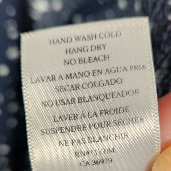 Rails Jasmine Navy Nova Star Print Smocked Long Sleeve Mini Dress L - Picture 10 of 11
